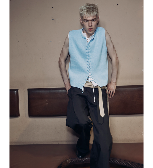 VIPER KNIT VEST SKY BLUE