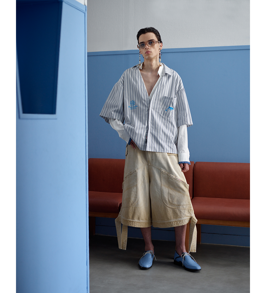 VACAE SS SHIRT ASHEN BLUE