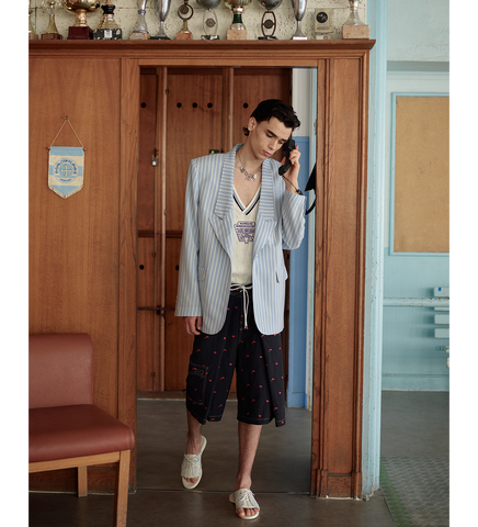 COLEMAN SHIRT JACKET CERILEAN STRIPE
