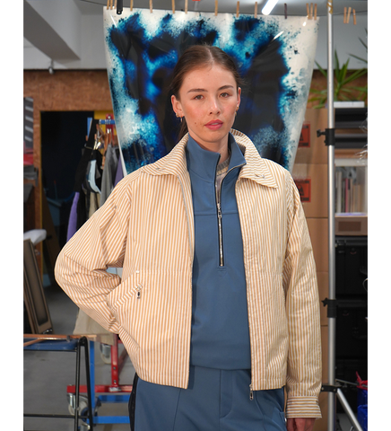 MIRBELIOIDS JACKET BROWN STRIPE