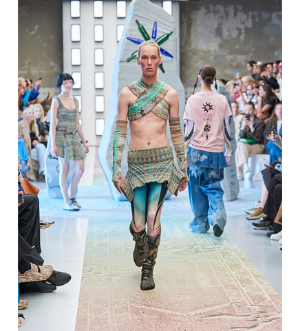 KNITTED CROPPED WRAPPED VEST TOP EARTH