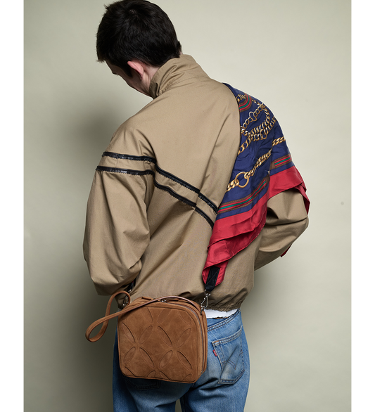 BOWLING BAG BROWN SUEDE
