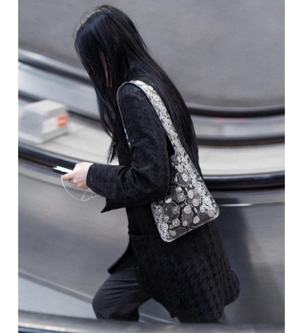STUDS PUB BAG GREY SNAKE