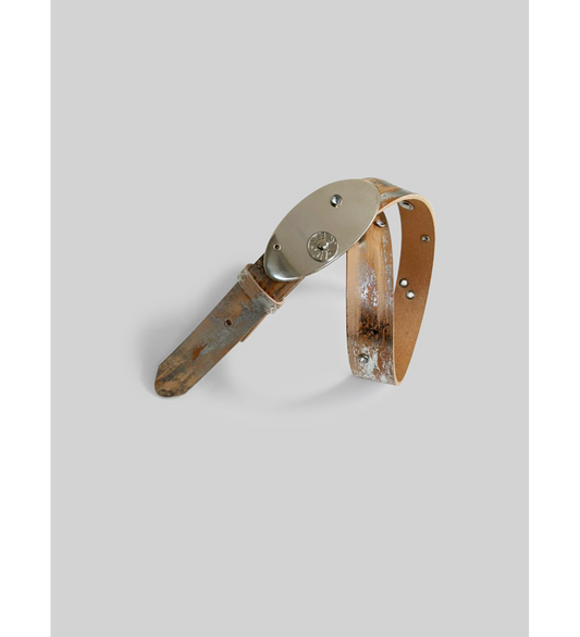 LEGAL TENDER STRETCH BELT NATURAL/SILVER