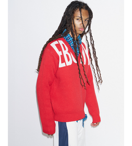 EBONY RELAXED JUMPER RED
