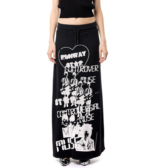 RUNWAY STAR SKIRT FADED BLACK