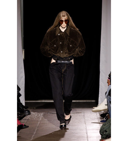 QUILTED CORDUROY JACKET BROWN