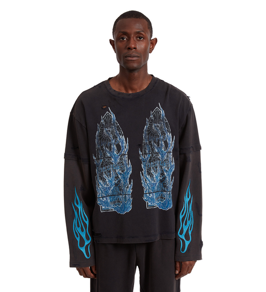 FLAME GLASS DOUBLE JERSEY COAL