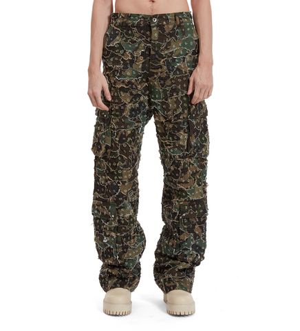 MICRO DISTRESSED CARGO PANT OLIVE