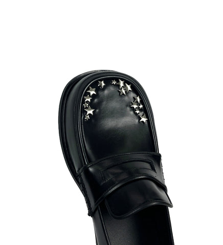 WIDE DOUGH STAR SIGN LOAFER BLACK