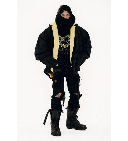 CARGO JACKET BLACK/NEON YELLOW