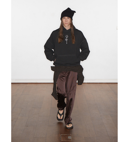 PLEATED STRAIGHT TROUSERS BROWN/GOLD