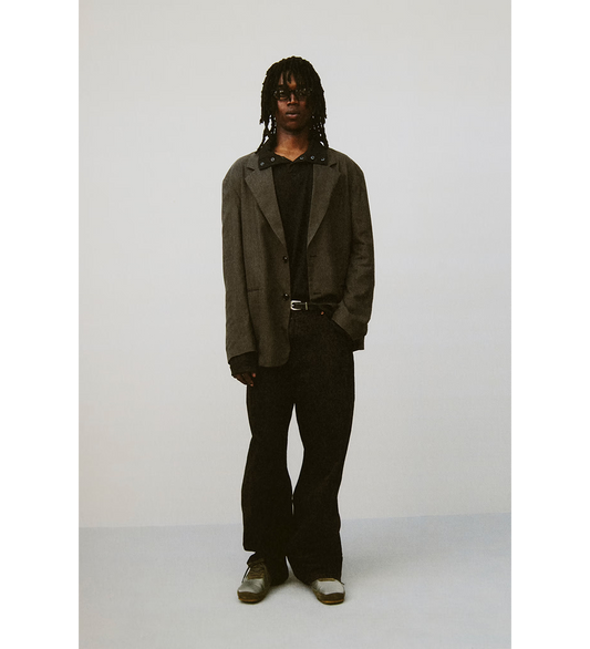 INDUSTRY BLAZER STORM GREY MERINO VOILE