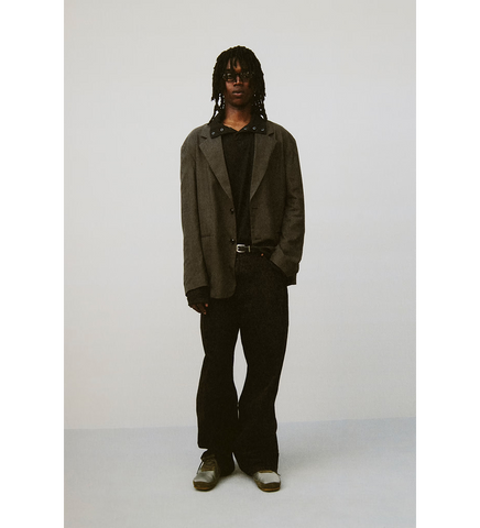 INDUSTRY BLAZER STORM GREY MERINO VOILE