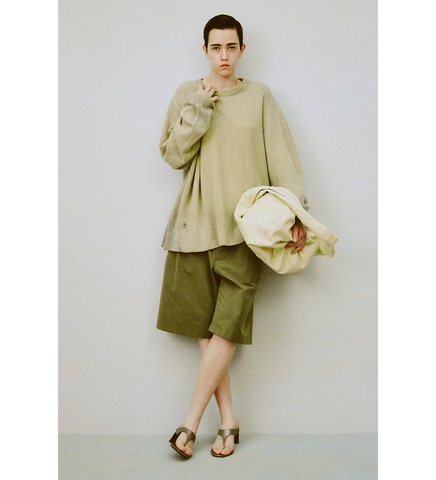 SLANT KNIT MOSS SPRAY DYE CHERUB WOOL