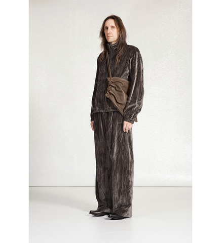 COTTON VELVET FLAP POCKET TROUSERS DUST