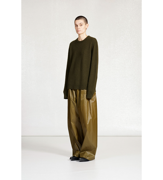 CASHMERE SILK PULLOVER DARK GREEN