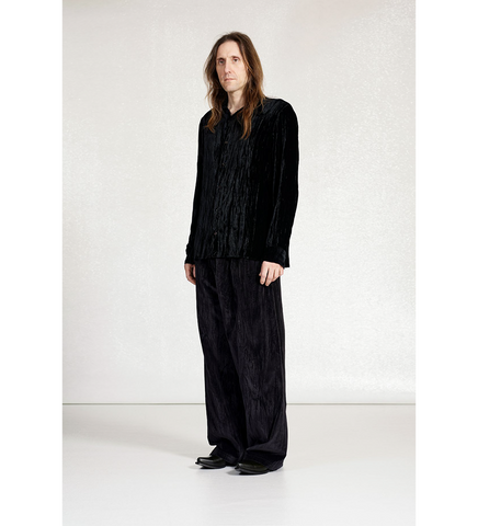 SILK VELVET SHIRT BLACK