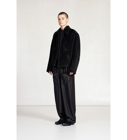 SURI ALPACA POCKET JACKET BLACK