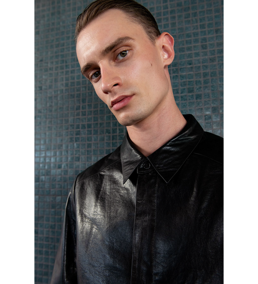 LEGACY LEATHER SHIRT BLACK