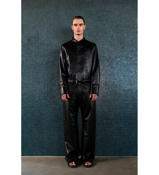 LETHAER STRAIGHT LEG BLACK