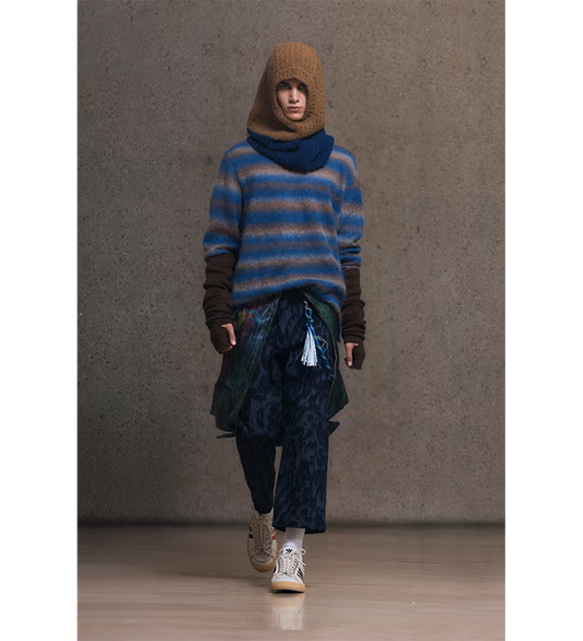 OVERSIZED BALACLAVA CAMEL / BLUE