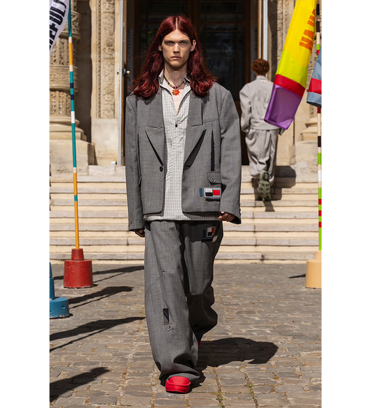 LANKA PLEATED WIDE TROUSERS PLUME GREY