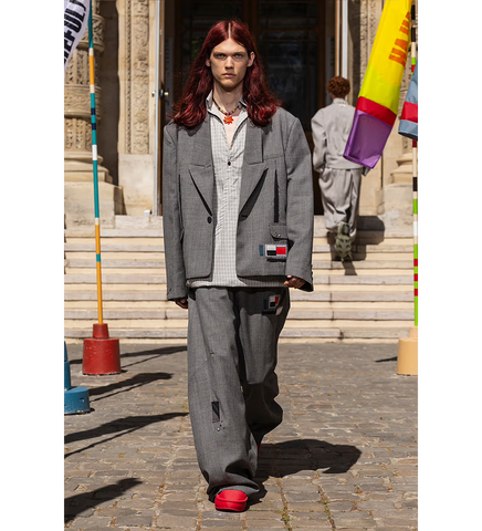 LANKA PLEATED WIDE TROUSERS PLUME GREY