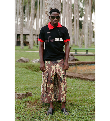 CAMO SLASHED SHORTS MULTI