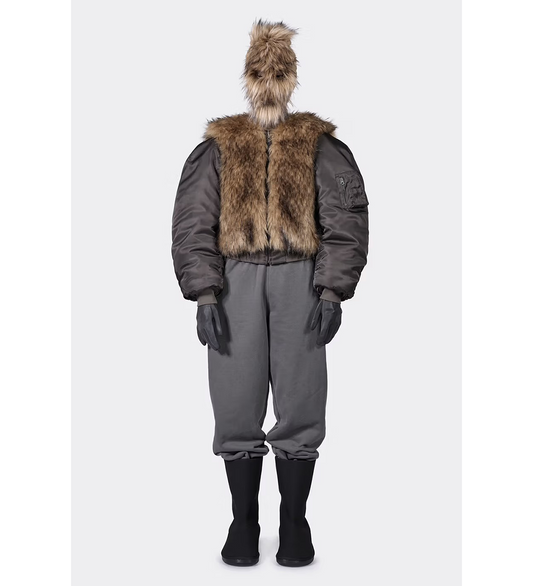 FAUX FUR BOMBER COYOTE
