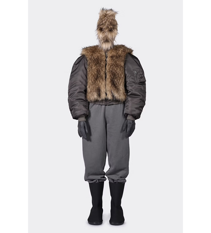 FAUX FUR BOMBER COYOTE