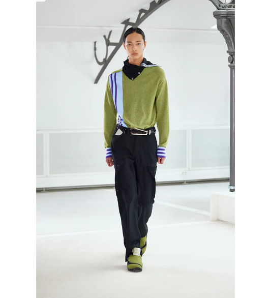 OSTRO JUMPER GREEN MELANGE/BLUE/PURPLE