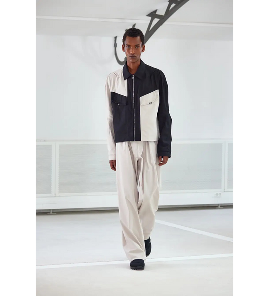 ALEC K-DART BLOUSON SEEDPEARL/BLACK SABLE