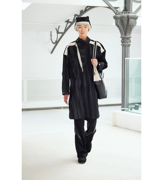 DEULTUM LEATHER BAG BLACK/BEIGE
