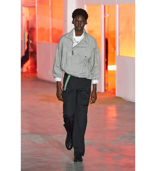 FARKAS PULLOVER JACKET TAN/BLUE