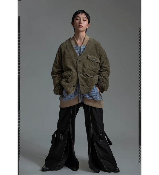 FLARE BONDAGE PANTS BLACK