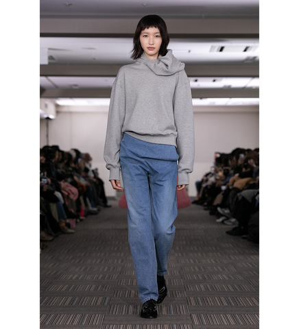 DISTORTED DENIM PANTS BLUE