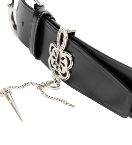 RANJA 4 CM BELTS WITH CHARMS BLACK