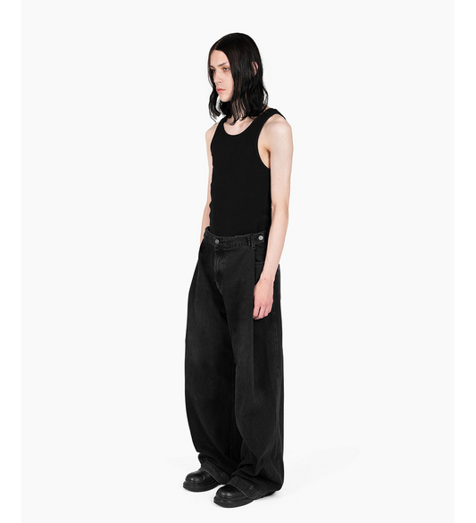 ADJUSTABLE JEANS WASHED BLACK