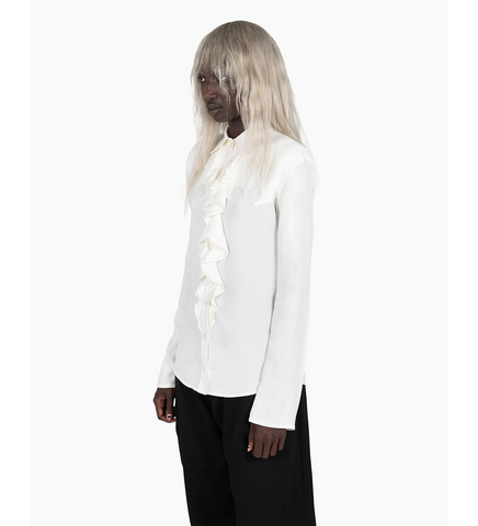 RUFFLE DRESS SHIRT WHITE