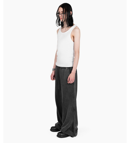 COLLEGE DRAWSTRING PANTS WASHED GREY