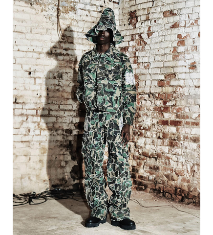 CAMO TRUCKER JACKET OLIVE