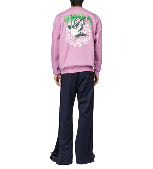 J.W.ANDERSON SLIME LOGO CLASSIC SWEATSHIRT PINK