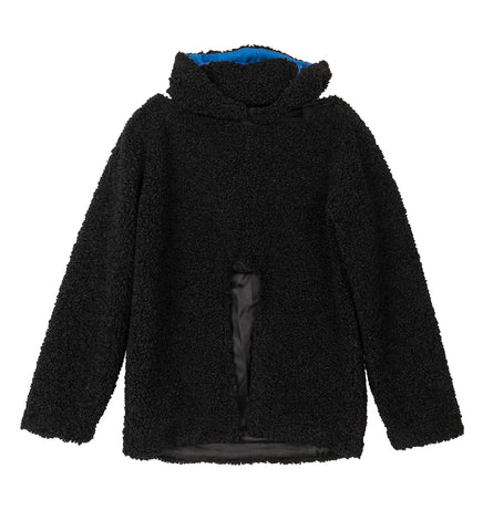 AV VATTEV CUT OUT HOODIE BLACK/BLUE