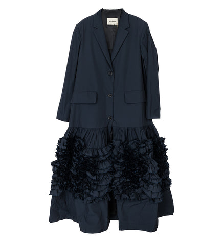 MOLLY GODDARD CELIA COAT NAVY