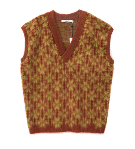 JORDANLUCA ARSENIC VEST BRICK / PISTACHIO