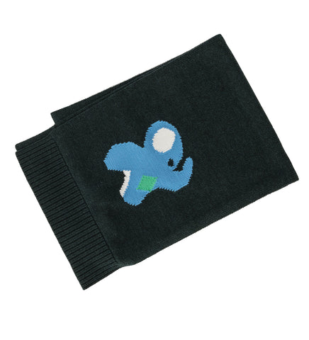 J.W.ANDERSON ELEPHANT SCARF FOREST GREEN