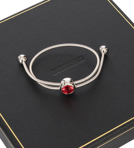 FLEX BRACELET SILVER / RED