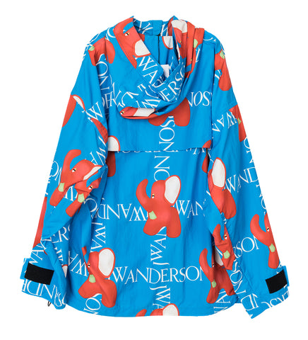 J.W.ANDERSON HOODED SHELL JACKET BLUE