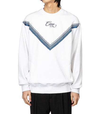 CASABLANCA CAZA EMBROIDERED ENVELOPE SWEATSHIRT WHITE